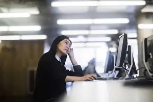 Snapshot Prints: young asia woman with paper in an office working