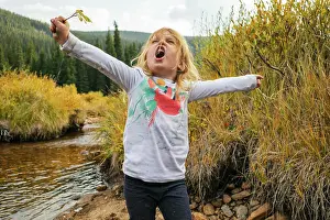 Hike Prints: Young girl in the Wilderness, Colorado