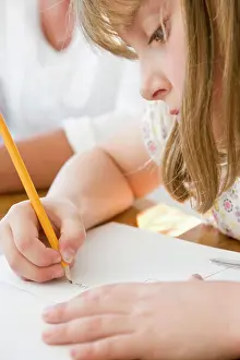 Instruction Prints: Young Girl Writing