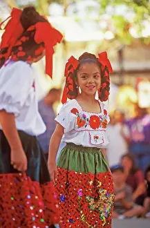 Celeb Ration Prints: young girls prepare to dance, Ballet Folklorico