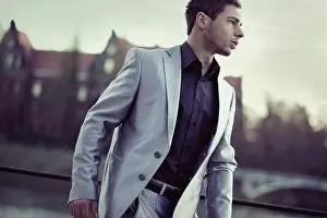 Suit Prints: Young handsome businessman