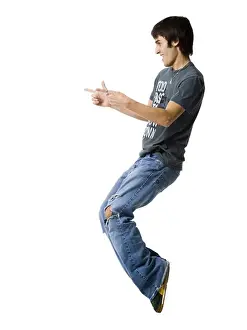 Jeans Prints: young man dancing