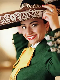 Lighthearted Prints: Young woman in sombrero