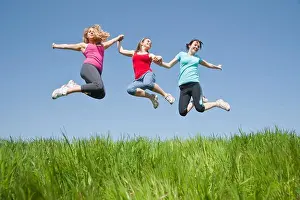 Model Release Prints: Young Women Jumping