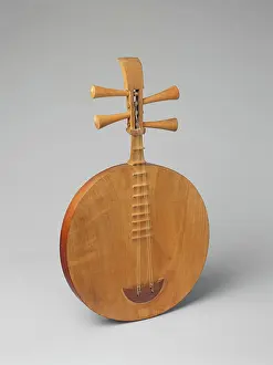 Story Prints: Yueqin (琴) 19th century Chinese The resemblance of this round lute to the full moon (yue) gave it its name