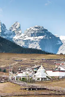 Orient Prints: Yulong Xue Shan Mountain, also known as Jade Dragon Snow Mountain