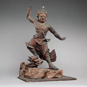 Worlds Prints: Za Gongen 14th century Japan This boyish figure of ferocious mien is carved of a single block of Japanese cedar (sugi)