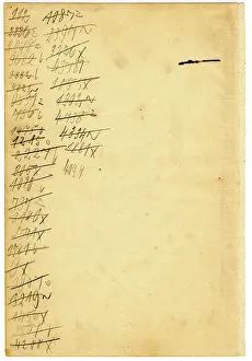 Historisch Prints: zahlen, alt, papier, durchgestrichen