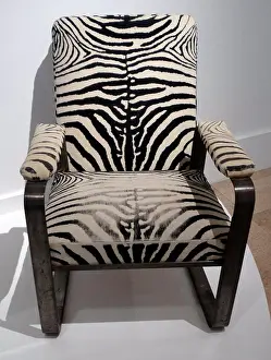 Architec Ture Prints: Zebra print chair by Michel Dufet (1888-1985) French architect and designer. Dated 1929